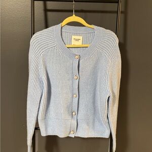 Abercrombie & Fitch Women's Light Blue Cardigan Sweater